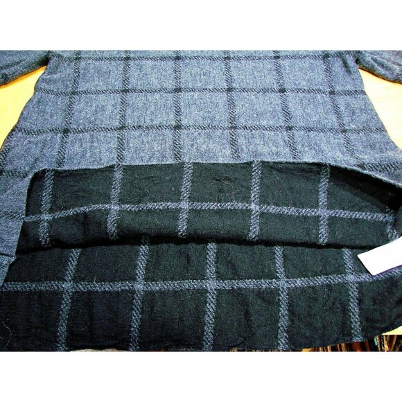 Tahari Womens Gray Black Striped Extrafine Merino Wool Tunic Sweater Size Small - Picture 9 of 12